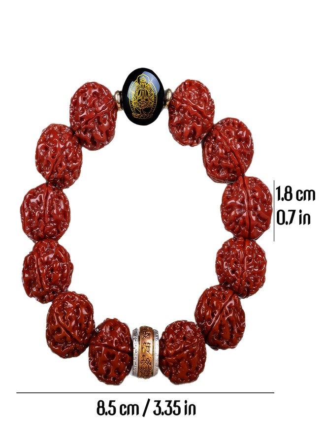 Chiorgone Vajra Bodhi Seed Zodiac Patron Buddha Bracelet, Spiritual Amulet for Men & Women, Natural Bodhi Good Luck Jewelry (Dog & Pig) - Image 5